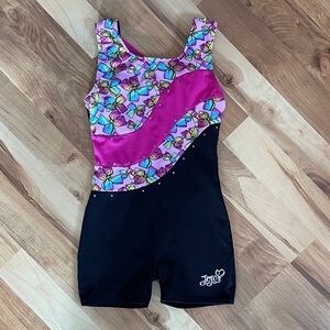 Danskin JoJo Siwa Pink & Black Bows Leotard - Size S (6/7)